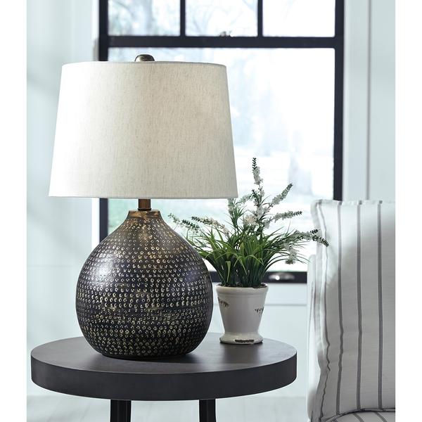 Signature Design by Ashley Black And Gold Metal Table Lamp