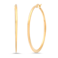 Saffron 20mm 18kt. Gold Round Bottom Hoop Earrings - image 1