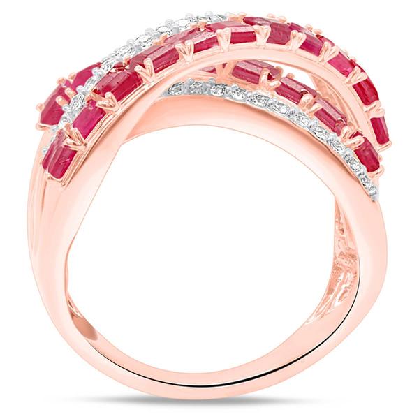 Gemstone Classics™ Ruby with White Zircon Crossover Ring