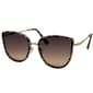 Womens Fantas Eyes Metal Inlay Cat Eye Tortoise Sunglasses - image 1