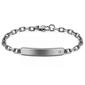 Mens Perry Ellis Light Gunmetal ID Bracelet with Diamond - image 1