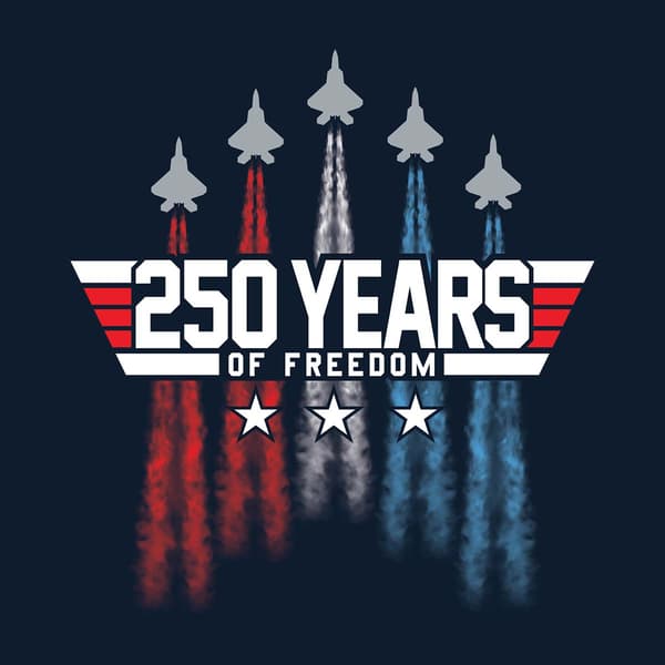 Mens Home of the Brave Jet Smoke 250 Years Graphic Tee