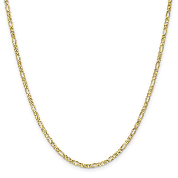 Gold Classics(tm) 10kt. 2.5mm 22in. Semi-Solid Figaro Chain - image 