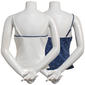 Juniors Pink Rose 2pk. Thermal V-Neck Babydoll Camisoles - Navy - image 3