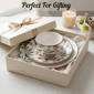 222 Fifth Perse 12pc. Porcelain Dishes White Plates & Bowls Sets - image 4