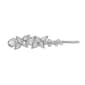 Roman Silver-Tone Crystal Flower Hair Pin - image 1