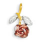 Gold Classics(tm) White Rose Gold Rhodium Rose Charm - image 1
