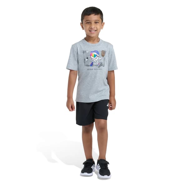 Boys (4-7) adidas(tm) Graphic Tee Woven Short Set - image 