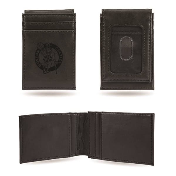 Mens NBA Boston Celtics Faux Leather Front Pocket Wallet - image 