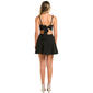 Juniors Dear Moon Laguna Scuba Ruch Bodice Square Neck Dress - image 3
