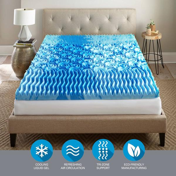 Henredon 3in. Gellux Memory Foam Mattress Topper