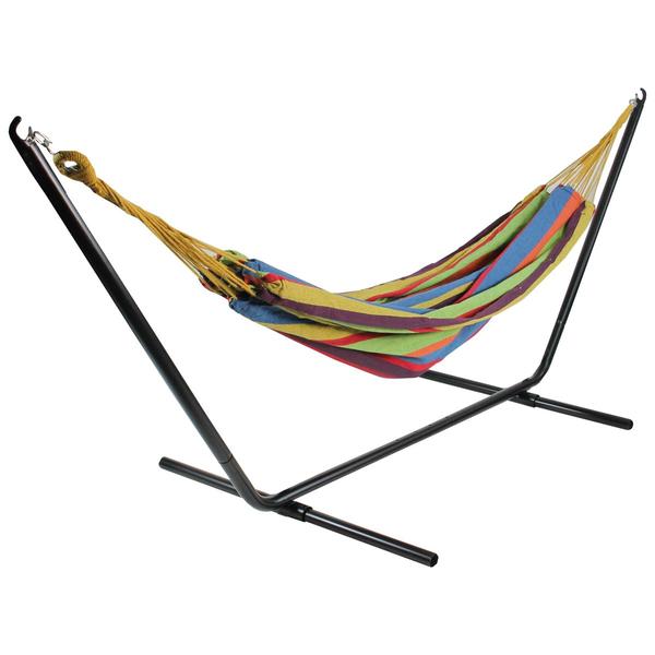 Northlight Seasonal 72in. Striped Cotton Double Brazilian Hammock