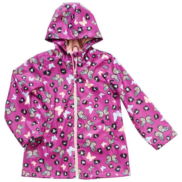 Girls (4-6x) Pink Platinum(R) Butterfly Leopard Raincoat - image 