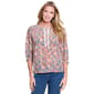 Petite Multiples 3/4 Elastic Raglan Sleeve Shirred Neck Blouse - image 1