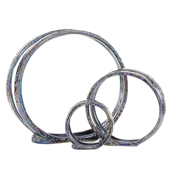 9th & Pike® Silver Ceramic Glam Candlestick Holders - Set of 2