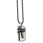 Mens Gentlemen's Classics(tm) 2pc. Black Dog Tag & Cross Necklace - image 1