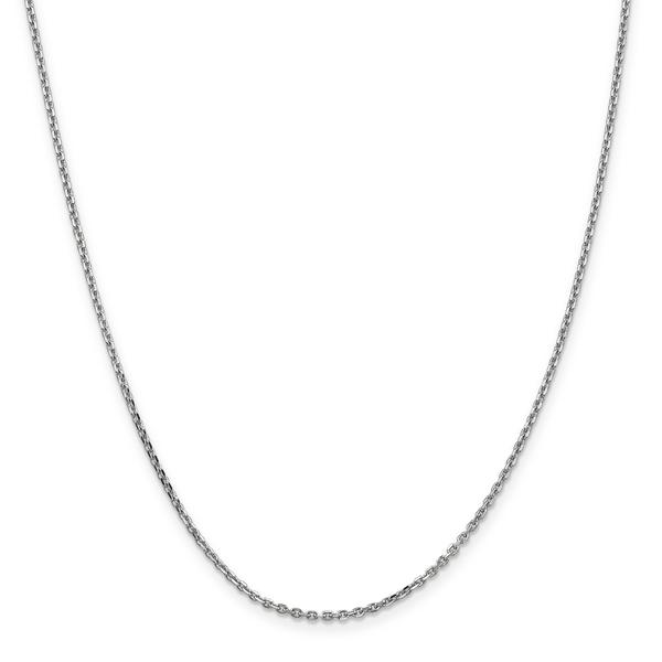 Gold Classics™ 1.65mm. White Gold Diamond Cut Cable Anklet