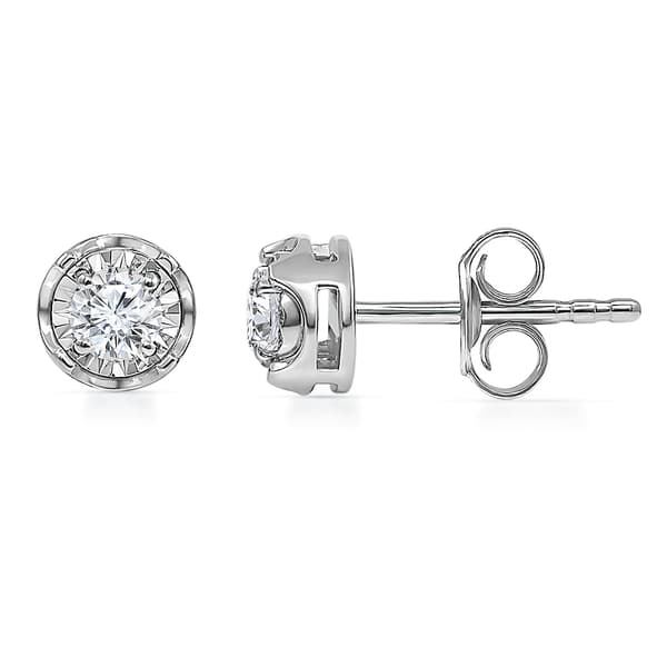 Nova Star(R) 1/4ctw. Silver Lab Grown Diamond Stud Earrings - image 