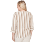 Womens Alfred Dunner Natural Wonder 3/4 Sleeve Stripe Blouse - image 2