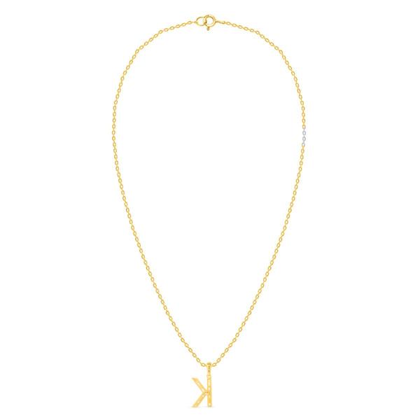 Nova Star® Gold-Plated Lab-Grown Diamond Initial K Pendant