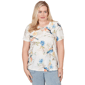 Petites Alfred Dunner Out Of The Blue Chickadees Embellished Tee - image 1