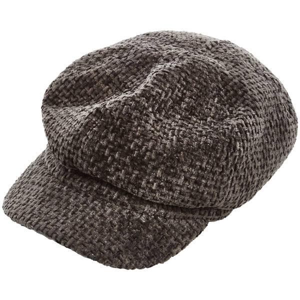 Womens Madd Hatter Chenille Newsboy Hat