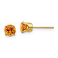 Gemstone Classics(tm) Yellow Gold 5mm. Citrine Stud Earrings - image 1