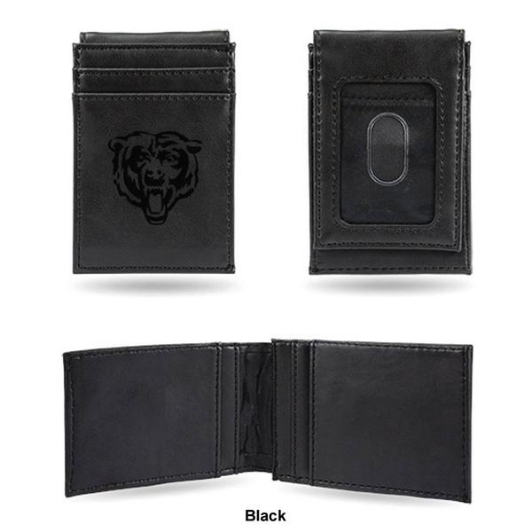Mens NFL Chicago Bears Faux Leather Front Pocket Wallet