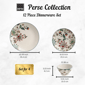 222 Fifth Perse 12pc. Porcelain Dishes White Plates & Bowls Sets - image 6