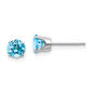 Gemstone Classics(tm) White Gold 5mm. Citrine Stud Earrings - image 1