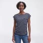 Womens Preswick & Moore Stripe Side Ruching Tee - image 1