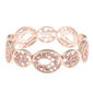 Gloria Vanderbilt Rose Gold-Tone Pink Stretch Bracelet - image 1