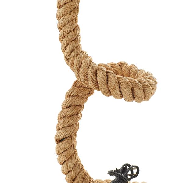 9th & Pike® Brown Rope Rustic Desk Lamp