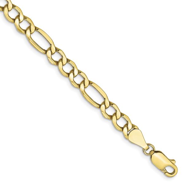 Mens Gold Classics™ 10kt. 5.35mm 26in. Semi-Solid Figaro Chain