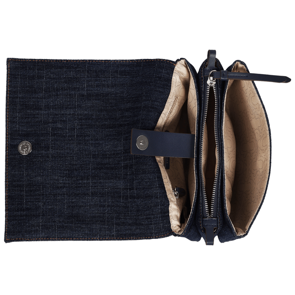 True Religion Bling Horseshoe Denim Messenger Bag
