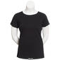 Juniors Plus Aveto Short Sleeve Crew Neck Basic Top - image 2