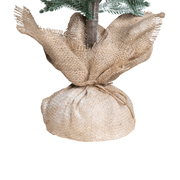 Northlight 5ft. Frosted Slim Pine Christmas Tree in Burlap Base