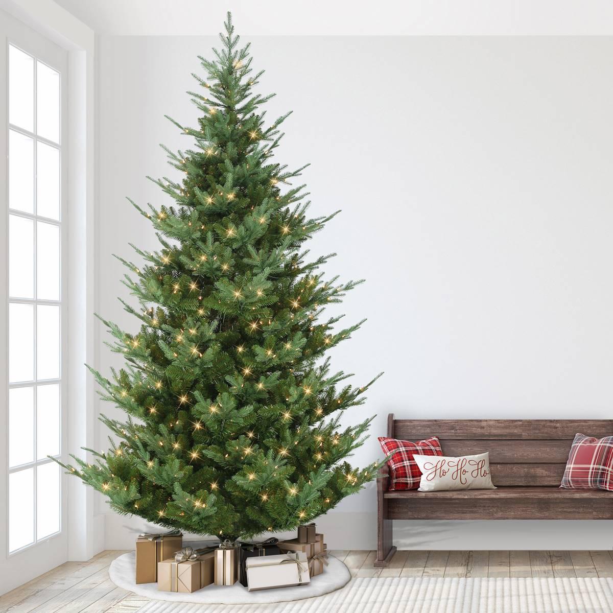 Puleo International 9ft. Pre-Lit Hillside Spruce Christmas Tree