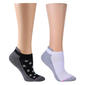 Womens Dr. Motion 2pk. Daisy & Solid Ankle Socks - image 1
