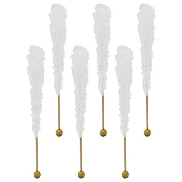 Boscov''s 6pc. Wrapped White Rock Candy on a Stick - image 