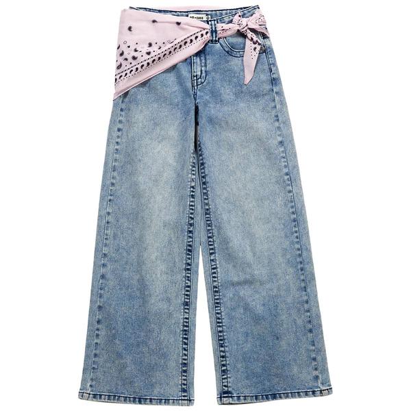 Girls (7-14) Em & Cass Wide Leg Jeans w/ Bandana - image 