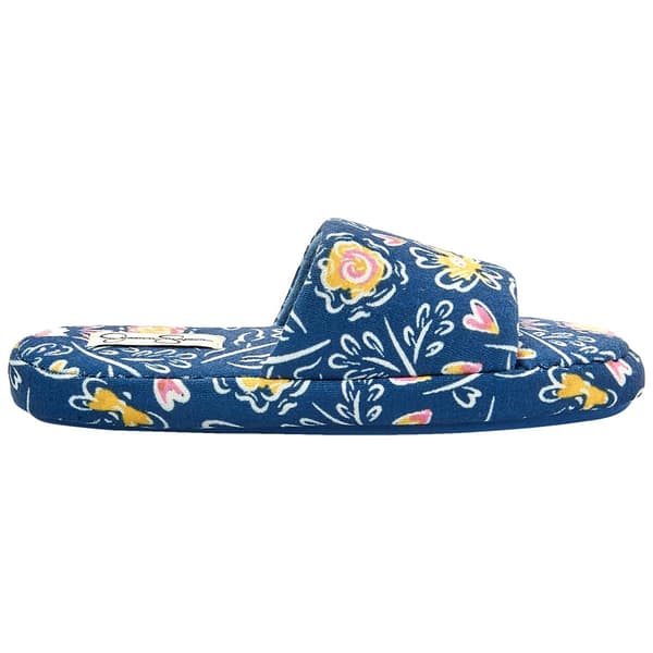 Womens Jessica Simpson Floral Platform Slide Slippers - Blue