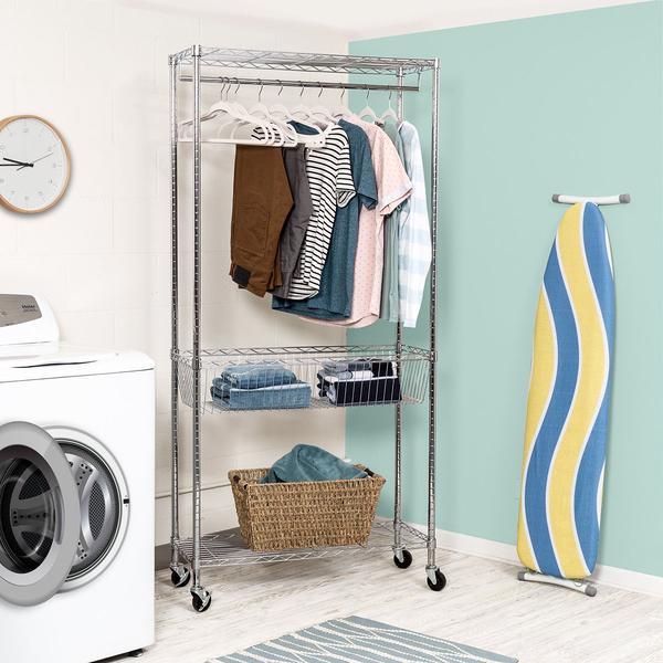 Honey-Can-Do Rack Laundry Rolling Station - image 