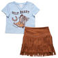 Girls (7-12) Tween Diva Wild Heart Western Tee & Fringe Skort - image 2