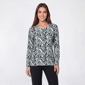 Womens Hasting & Smith Long Sleeve Viney Floral Henley Tee - image 1