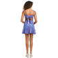 Juniors Dear Moon Shimmer Asymmetrical Tier Skater Dress - image 3