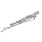Roman Silver-Tone Crystal Flower Hair Pin - image 2