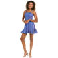 Juniors Dear Moon Shimmer Asymmetrical Tier Skater Dress - image 1