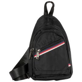 Mens Nylon Striped Sling Bag