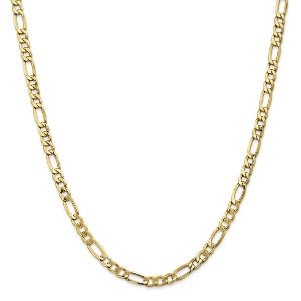 Mens Gold Classics(tm) 10kt. 5.35mm 26in. Semi-Solid Figaro Chain